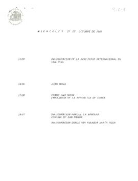 Programa Miércoles 27 de Octubre de 1993.