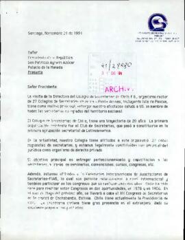 [Solicita financiamiento para actuvidades del Colegio de Secretarias de Chile A.G.]