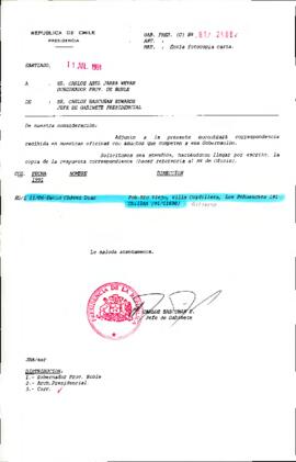 [Remite correspondencia a Gobernador Prov. de Ñuble]