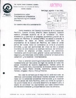 [Carta del Comité Chileno del Consejo Económico de la Cuenca del Pacífico dirigida al Presidente Patricio Aylwin]