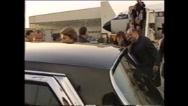Llegada del Presidente Aylwin en aeropuerto alemán : video
