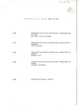 Programa Miércoles 21 de Abril de 1993.