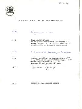 Programa Miércoles 23 de Septiembre de 1992