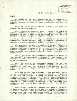 Carta de José Aylwin dirigida a su papá [Presidente de la República]