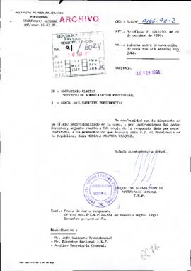 [Informa sobre presentación de doña Mirtala Aravena]