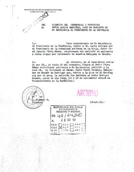 [Director de Ceremonial y Protocolo, remite carta]