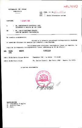 [Se remite fotocopia correspondencia a Intendente X Región de los Lagos]