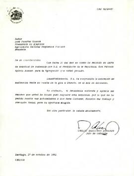 José Fuentes Presidente de la Agrupación Nacional de Empleados Fiscales solicita audiencia con el...