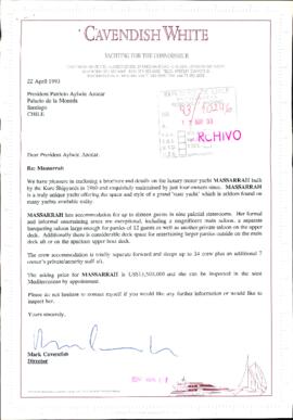 [Carta promocional de Massarrah Motor Yacht]
