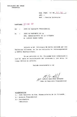 [Remite fotocopia de carta que se indica a Subsecretaria de Vivenda]