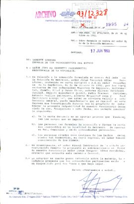 [Orden N° 1995 de Empresa de Ferrocarriles del Estado, por acusación en contra de Jefe de Estación de Metrenco]