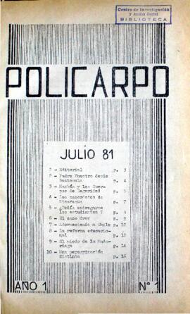 Policarpo : año 1 número 1