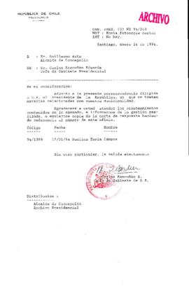 [Oficio Ord. N° 248 de Jefe de Gabinete Presidencial, remite copia de carta que se indica]