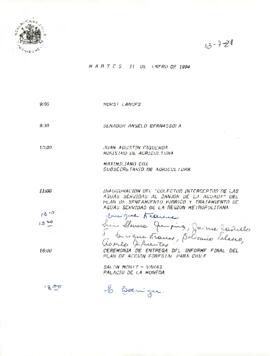 Programa Martes 11 de Enero de 1994