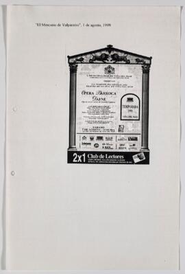 Publicidad de Concierto: VII Temporada Oficial del Teatro Municipal de Viña del Mar - Ópera Barroca Dafne