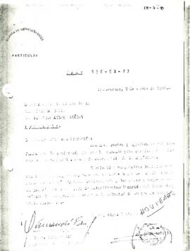 Carta de respuesta de la Cámara de Representantes de Uruguay al Presidente de la República de Chile, Patricio Aylwin Azócar, ante su invitación a participar en su ceremonia de asunción presidencial