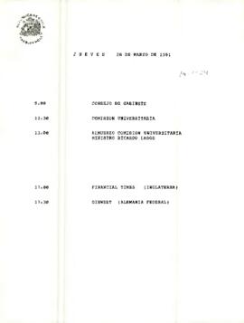 Programa Presidencial, jueves 28 de marzo 1991