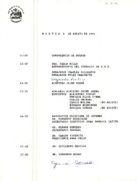 Programa Martes 9 de Agosto de 1991