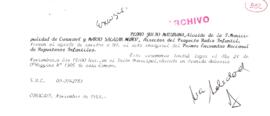 [Invitación del Alcalde de Curacaví para participar del Primer Encuentro Nacional de Reporteros Infantiles de la comuna]