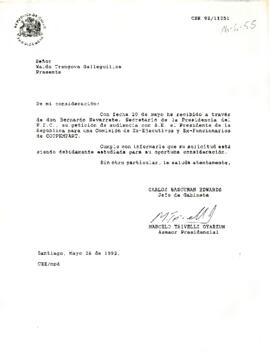 Petición de audiencia por el Secretario de la Presidencia del P.D.C. en 1992
