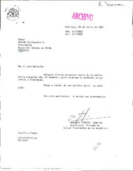 [Se adjunta carta sobre problema de garantía e hipotecas]