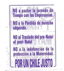 No a la flexibilidad maternal: Por un Chile Justo