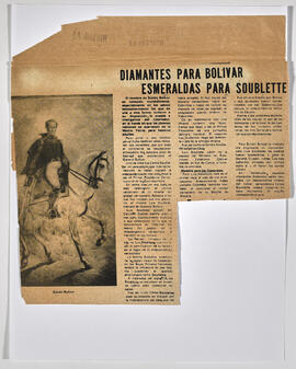 Artículo : Diamantes para Bolívar, Esmeraldas para Soublette