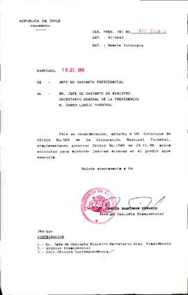 [Remite copia de Oficio n°585 de la Corporación Nacional Forestal]