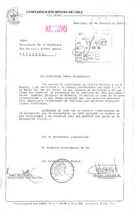 [Solicita presencia de Ministro de Minería en comitiva]