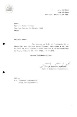 Carta remitida a la Municipalidad de Maipú