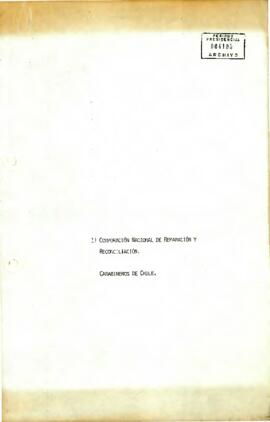 Corporación Nacional de Reparación y Reconciliación - Carabineros de Chile