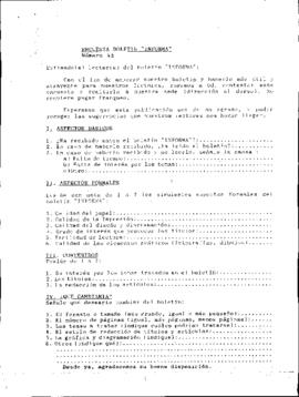 [Correspondencia sobre Boletín Informa]