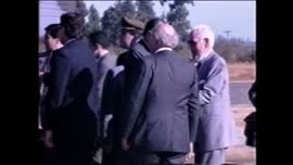 Llegada del Presidente Aylwin al aeródromo de Talca: video