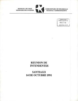 Reunión de intendentes: Santiago 14 de octubre de 1991