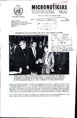 [Documento: "Micronoticias 9 marzo 1992"]