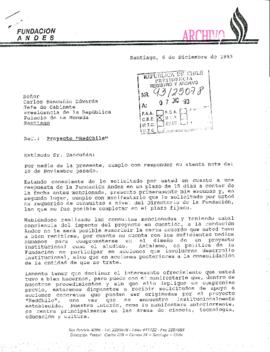 [Carta del Gerente General de la Fundación Andes dirigido al Jefe de Gabinete Presidencial referente al proyecto denominado RedChile]
