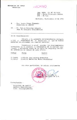 [Se adjunta correspondencia a Directora de SERVIU]