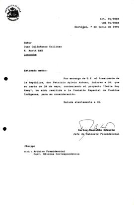 Carta remitida a la Comisión Especial de Pueblos Indígenas por proyecto "Feita May Kmey"