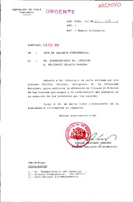 [Remite fotocopia de carta que se indica a Subsecretario del Interior]