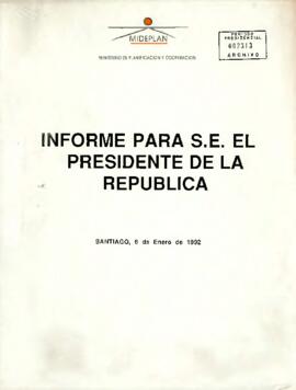 Informe para S.E. El Presidente de la República