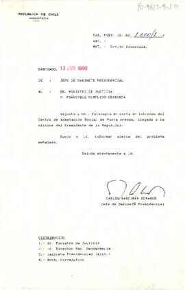 [Carta dirigida a Ministro de Justicia]