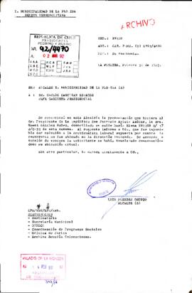 [Ord. N°128 de Municipalidad de la Florida sobre presentación de la Sra. Noemí Sánchez]