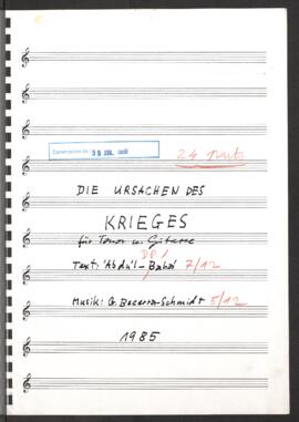 Die ursachen des Krieges [para tenor y guitarra]
