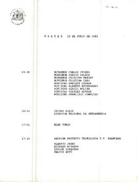 Programa del 23 de Junio de 1992