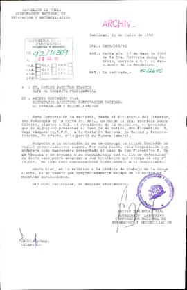 [Oficio Ord. Nº 55 de Secretario Ejecutivo de Corporación Nacional de Reparación y Reconciliación, informa]