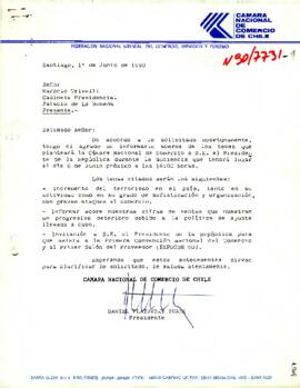 Carta de la Cámara Nacional de Comercio de Chile