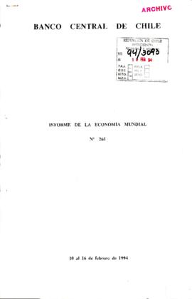 [Informe de a economía mundial N° 265]