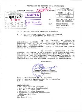 [Carta de la Corporación de Fomento de la Producción de Chile adjunta respuesta a solicitud de Señor Meli Elizondo]