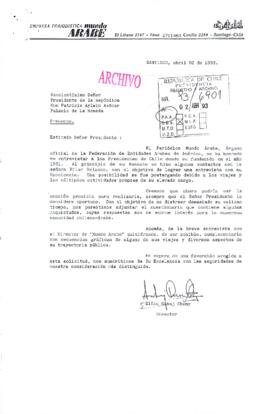 [Solicita entrevista para el Periódico Mundo Arabe]