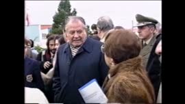 Imágenes del Presidente Aylwin en Porvenir, Tierra del Fuego: video